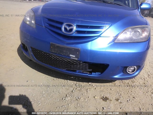 JM1BK343551227307 - 2005 MAZDA 3 HATCHBACK BLUE photo 6