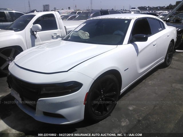 2C3CDXCT5HH608057 - 2017 DODGE CHARGER R/T WHITE photo 2