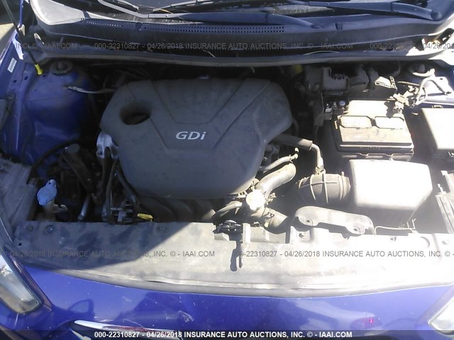 KMHCT4AE4DU539124 - 2013 HYUNDAI ACCENT GLS/GS BLUE photo 10