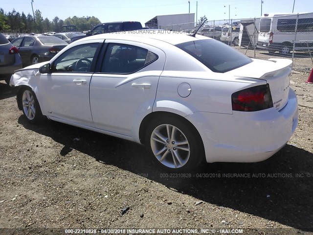 1C3CDZAB4EN181317 - 2014 DODGE AVENGER SE WHITE photo 3