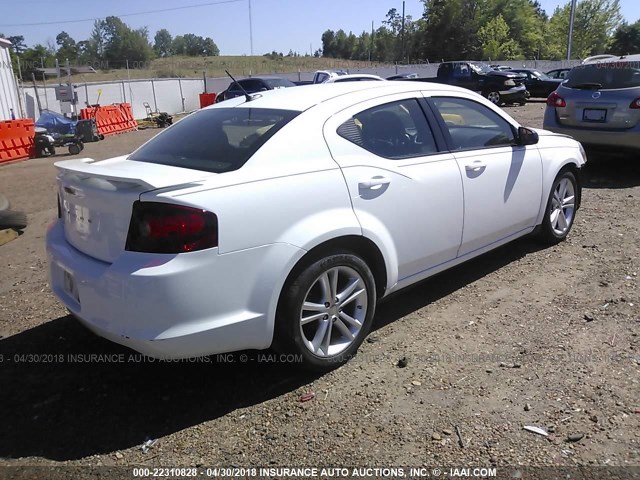 1C3CDZAB4EN181317 - 2014 DODGE AVENGER SE WHITE photo 4