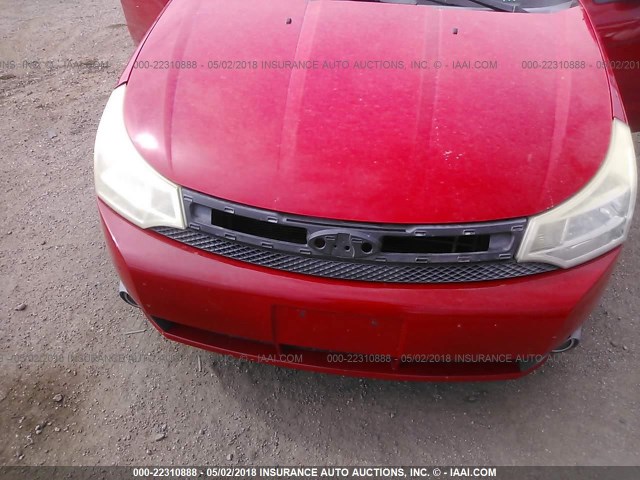 1FAHP35N28W202146 - 2008 FORD FOCUS SE/SEL/SES RED photo 6