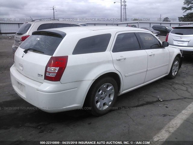 2D4FV47T46H416787 - 2006 DODGE MAGNUM SE WHITE photo 4