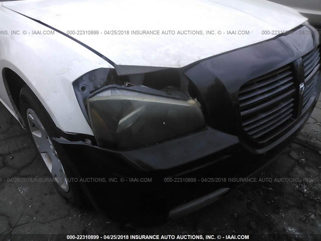 2D4FV47T46H416787 - 2006 DODGE MAGNUM SE WHITE photo 6