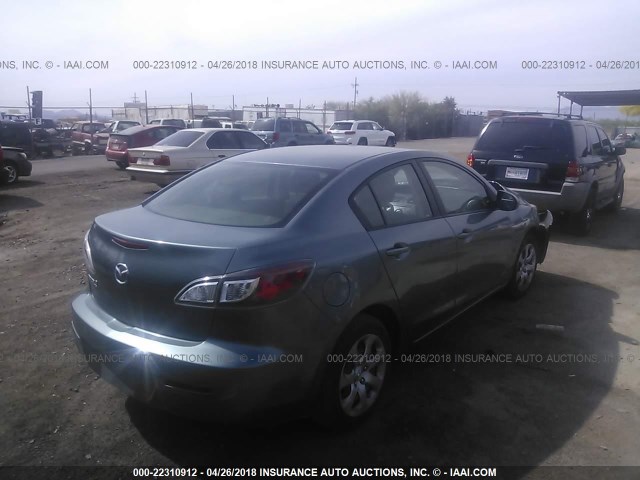 JM1BL1TG6D1745186 - 2013 MAZDA 3 I GRAY photo 4