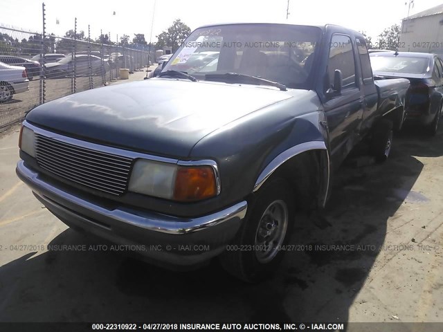 1FTCR14A6TPA90701 - 1996 FORD RANGER SUPER CAB GREEN photo 2