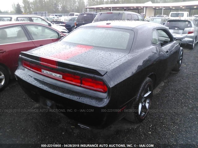 2C3CDYAG4DH543403 - 2013 DODGE CHALLENGER SXT BLACK photo 4