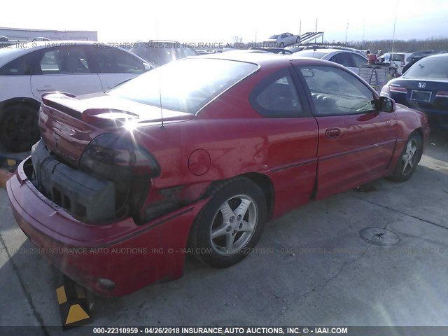 1G2NV12EXYM819290 - 2000 PONTIAC GRAND AM GT1 RED photo 4