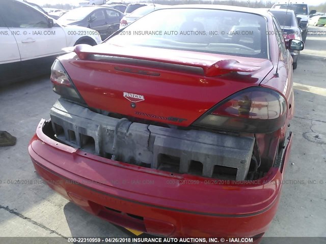 1G2NV12EXYM819290 - 2000 PONTIAC GRAND AM GT1 RED photo 6