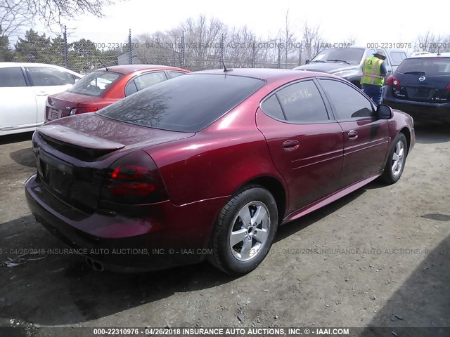 2G2WP582471222603 - 2007 PONTIAC GRAND PRIX RED photo 4