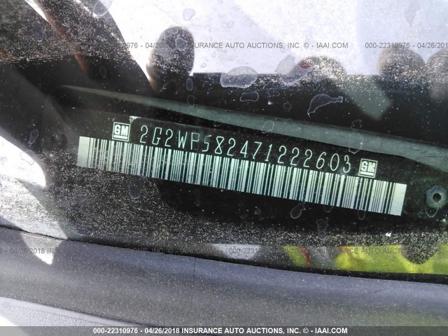 2G2WP582471222603 - 2007 PONTIAC GRAND PRIX RED photo 9