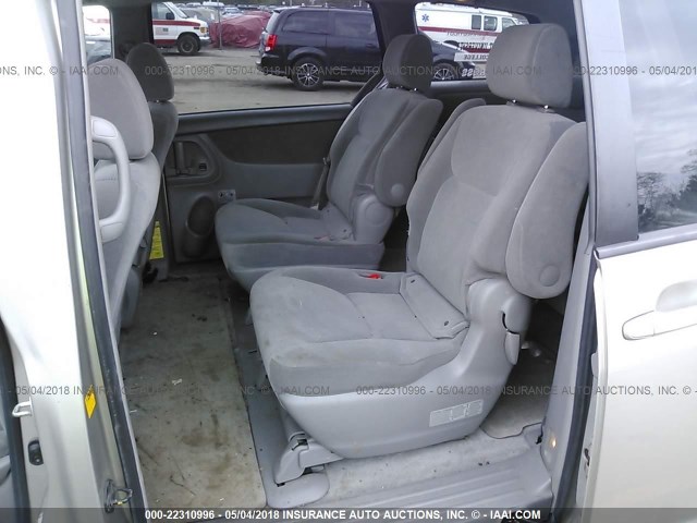 5TDZA23C05S242278 - 2005 TOYOTA SIENNA CE/LE SILVER photo 8