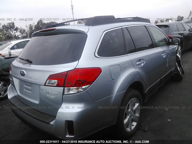 4S4BRBCC3D3221639 - 2013 SUBARU OUTBACK 2.5I PREMIUM SILVER photo 4