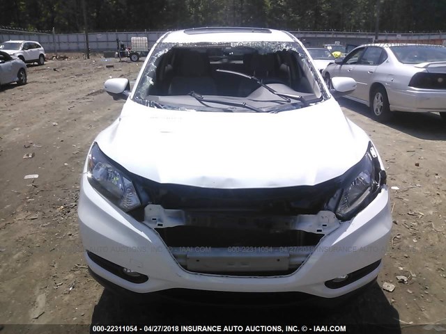 3CZRU6H55HM708553 - 2017 HONDA HR-V EX WHITE photo 6