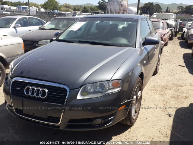 WAUDF78E57A169859 - 2007 AUDI A4 2.0T QUATTRO GRAY photo 2