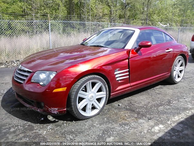 1C3AN69L65X029009 - 2005 CHRYSLER CROSSFIRE LIMITED RED photo 2