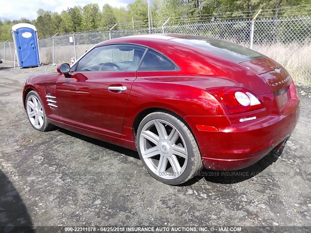 1C3AN69L65X029009 - 2005 CHRYSLER CROSSFIRE LIMITED RED photo 3