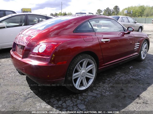 1C3AN69L65X029009 - 2005 CHRYSLER CROSSFIRE LIMITED RED photo 4