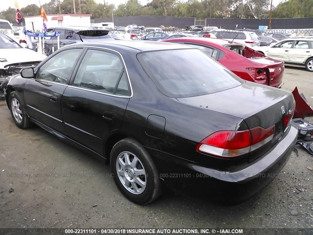 1HGCG66892A132651 - 2002 HONDA ACCORD EX/SE BLACK photo 3