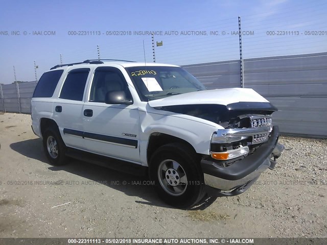 1GNEC13Z53R257840 - 2003 CHEVROLET TAHOE C1500 WHITE photo 1