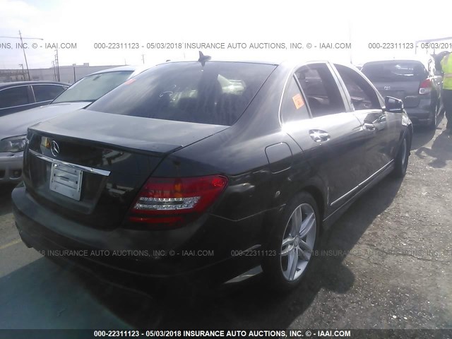 WDDGF4HB7DR241278 - 2013 MERCEDES-BENZ C 250 BLACK photo 4