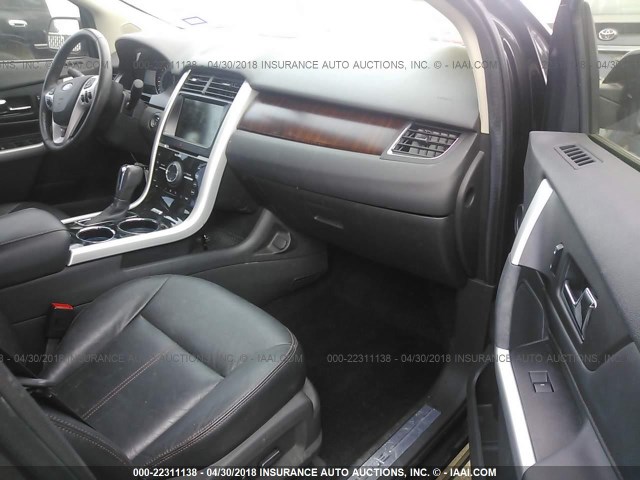 2FMDK3KC0EBB85916 - 2014 FORD EDGE LIMITED BLACK photo 5