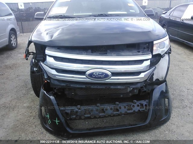 2FMDK3KC0EBB85916 - 2014 FORD EDGE LIMITED BLACK photo 6