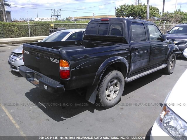 5TEGN92N73Z213304 - 2003 TOYOTA TACOMA DOUBLE CAB PRERUNNER BLACK photo 4