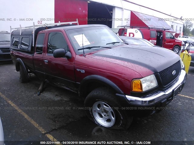 1FTZR15U61PA41286 - 2001 FORD RANGER SUPER CAB RED photo 1