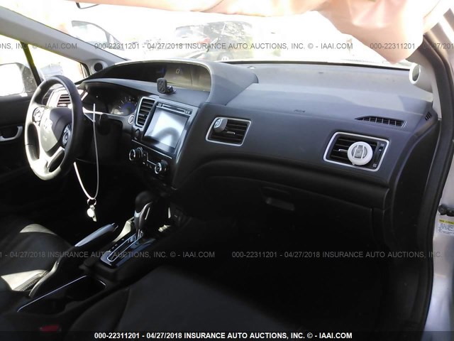 19XFB2F92FE019820 - 2015 HONDA CIVIC EXL SILVER photo 5