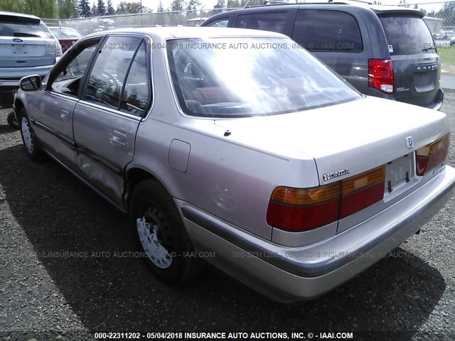 1HGCB7558MA150038 - 1991 HONDA ACCORD LX/EX BEIGE photo 3