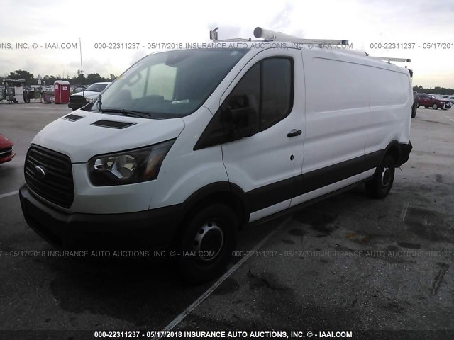 1FTYE2YGXGKA68743 - 2016 FORD TRANSIT T-150 WHITE photo 2