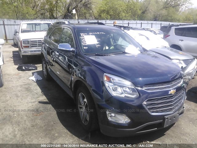 2GNFLGEKXH6327374 - 2017 CHEVROLET EQUINOX PREMIER BLUE photo 1