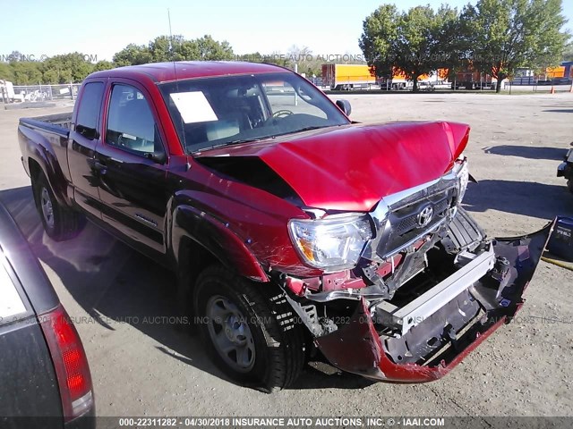 5TFTU4GN6DX049274 - 2013 TOYOTA TACOMA PRERUNNER ACCESS CAB RED photo 1