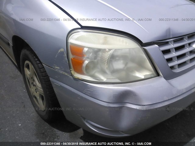 2FMZA51635BA03769 - 2005 FORD FREESTAR SE SILVER photo 6