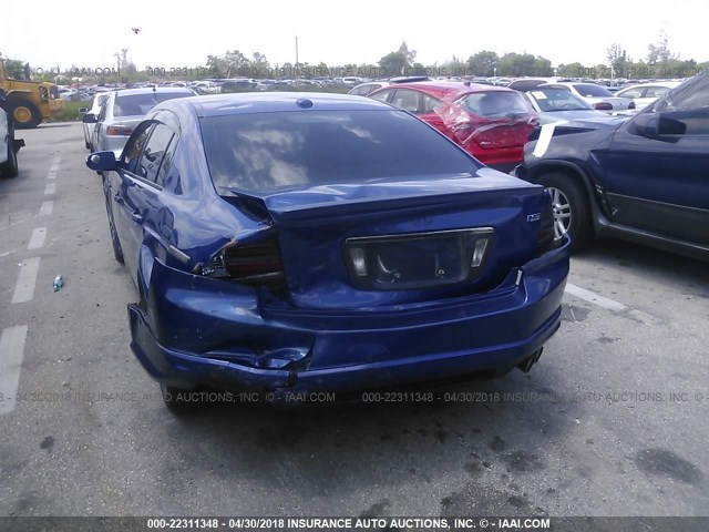 19UUA76568A034137 - 2008 ACURA TL TYPE S BLUE photo 6