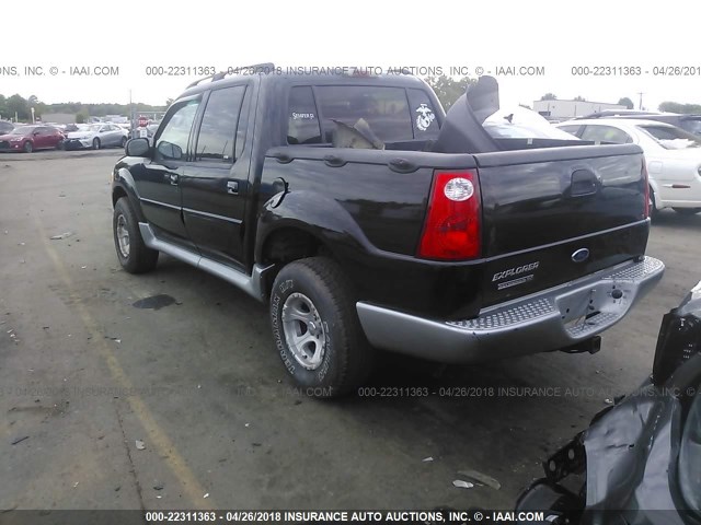 1FMDU77E83UC06935 - 2003 FORD EXPLORER SPORT TR  BLACK photo 3