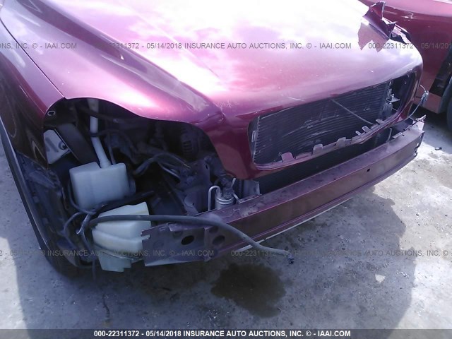 YV1CZ59HX41129186 - 2004 VOLVO XC90 BURGUNDY photo 6