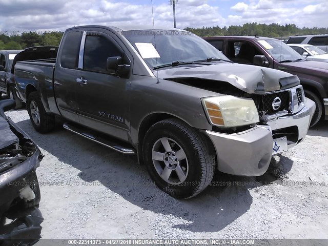 1N6BA06A56N562541 - 2006 NISSAN TITAN XE/SE/LE GRAY photo 1