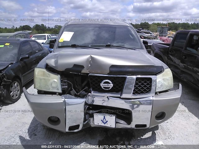 1N6BA06A56N562541 - 2006 NISSAN TITAN XE/SE/LE GRAY photo 6