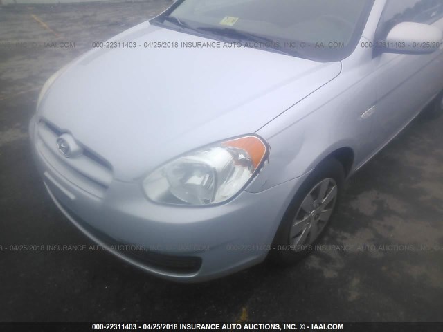 KMHCM3AC9AU151792 - 2010 HYUNDAI Accent BLUE/GS SILVER photo 6