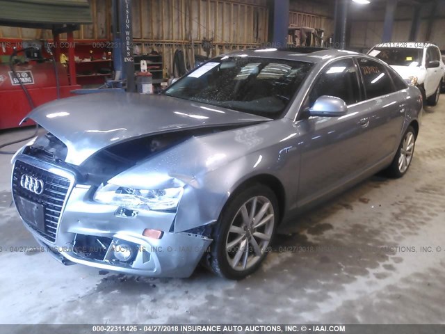 WAUKGAFB4BN028678 - 2011 AUDI A6 PRESTIGE GRAY photo 2