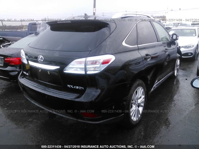 JTJBC1BA4A2411822 - 2010 LEXUS RX 450 BLACK photo 4