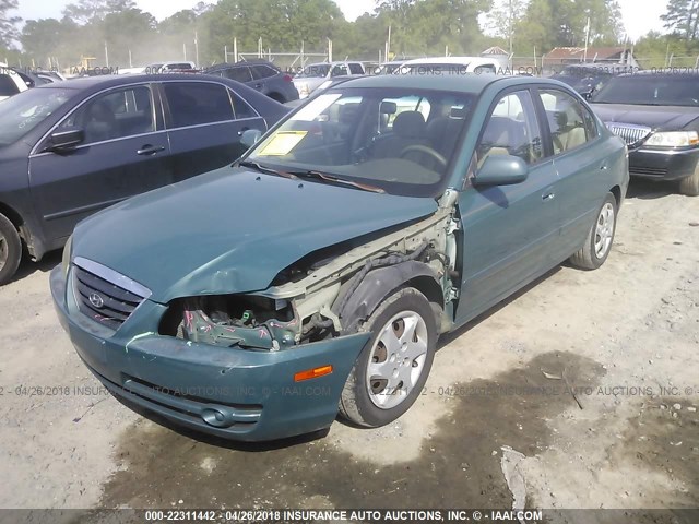 KMHDN46D36U215292 - 2006 HYUNDAI ELANTRA GLS/GT/LIMITED GREEN photo 2