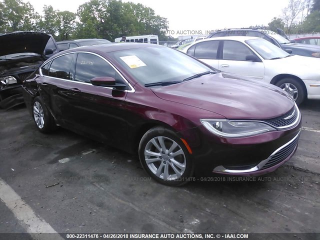 1C3CCCAB1GN149654 - 2016 CHRYSLER 200 LIMITED RED photo 1