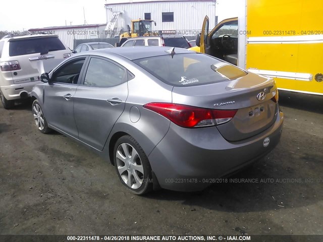 KMHDH4AE3DU944929 - 2013 HYUNDAI ELANTRA GLS/LIMITED SILVER photo 3