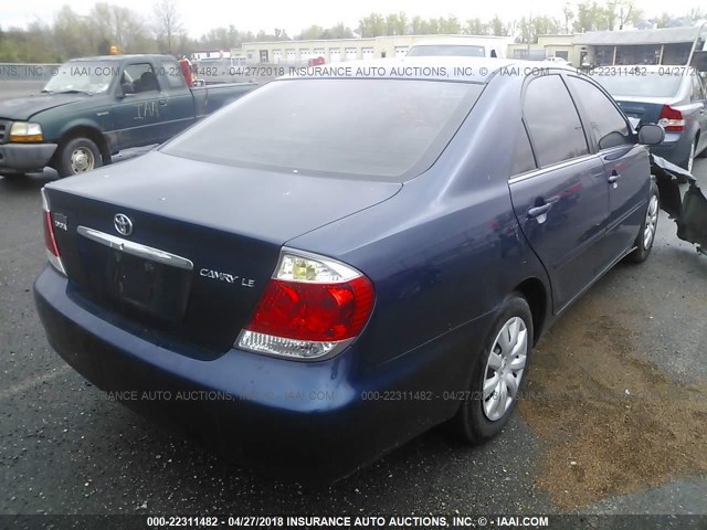 4T1BE30K65U026577 - 2005 TOYOTA CAMRY LE/XLE/SE 蓝色 照片 4
