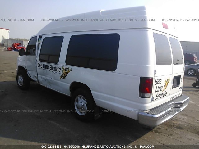 1FTNS24LX8DA70397 - 2008 FORD ECONOLINE E250 VAN WHITE photo 3