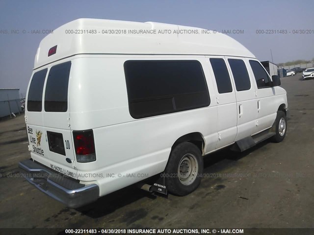 1FTNS24LX8DA70397 - 2008 FORD ECONOLINE E250 VAN WHITE photo 4