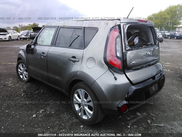 KNDJP3A55G7323389 - 2016 KIA SOUL + GRAY photo 3